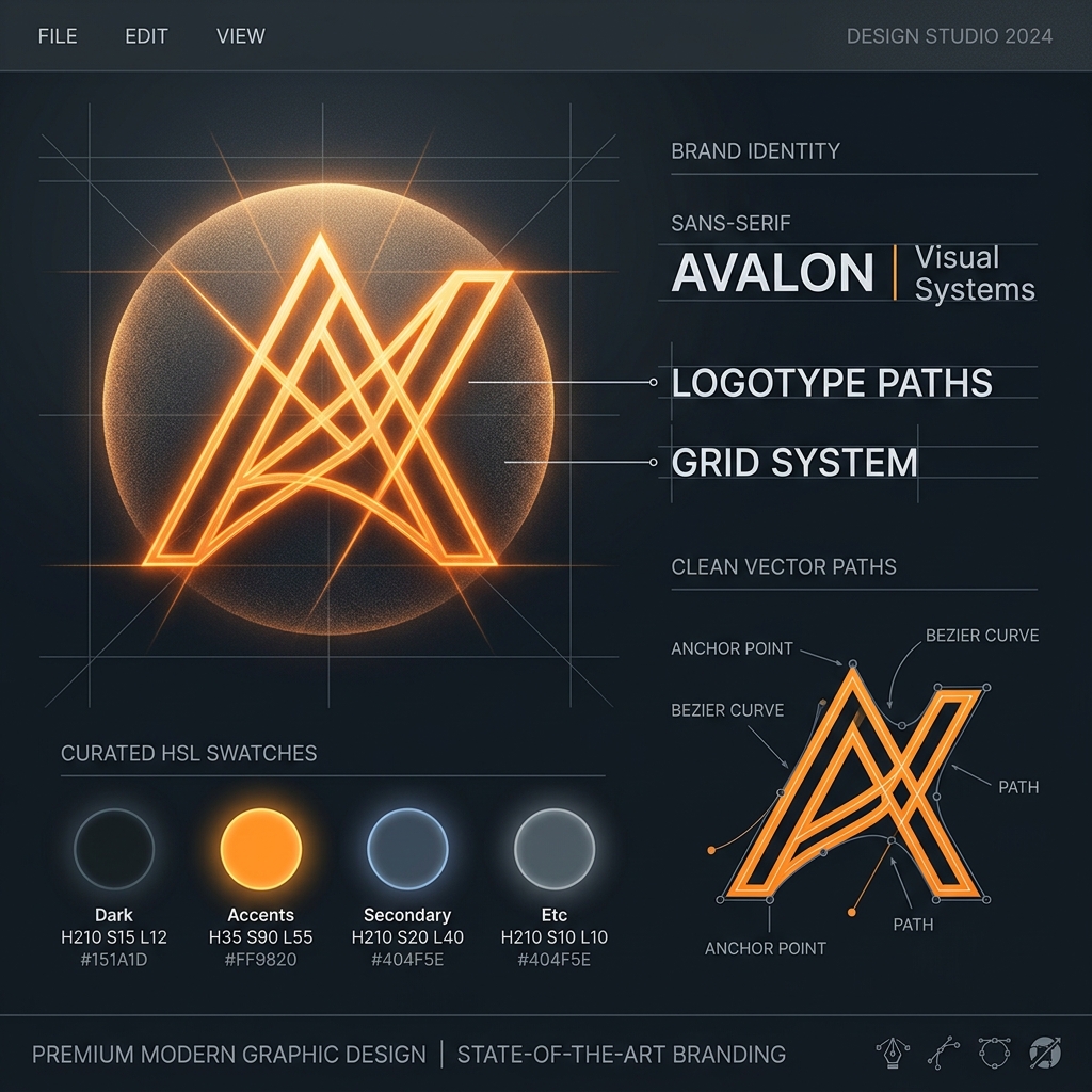Logo design process and pricing visual mockup